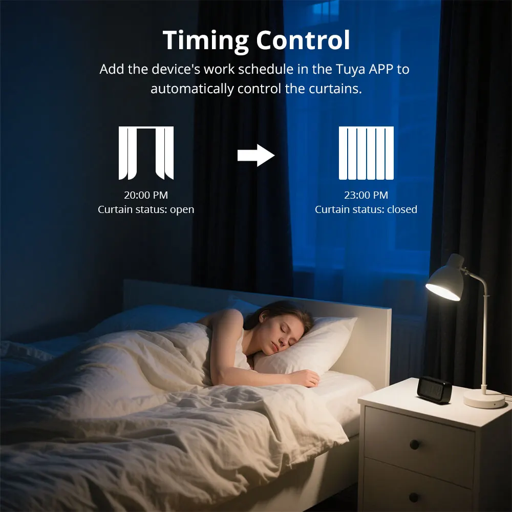 Zemismart Nuovo design Motore per tende WiFi Funziona con Tuya Smart Life Tende elettriche personalizzate Track Alexa Google Home Control