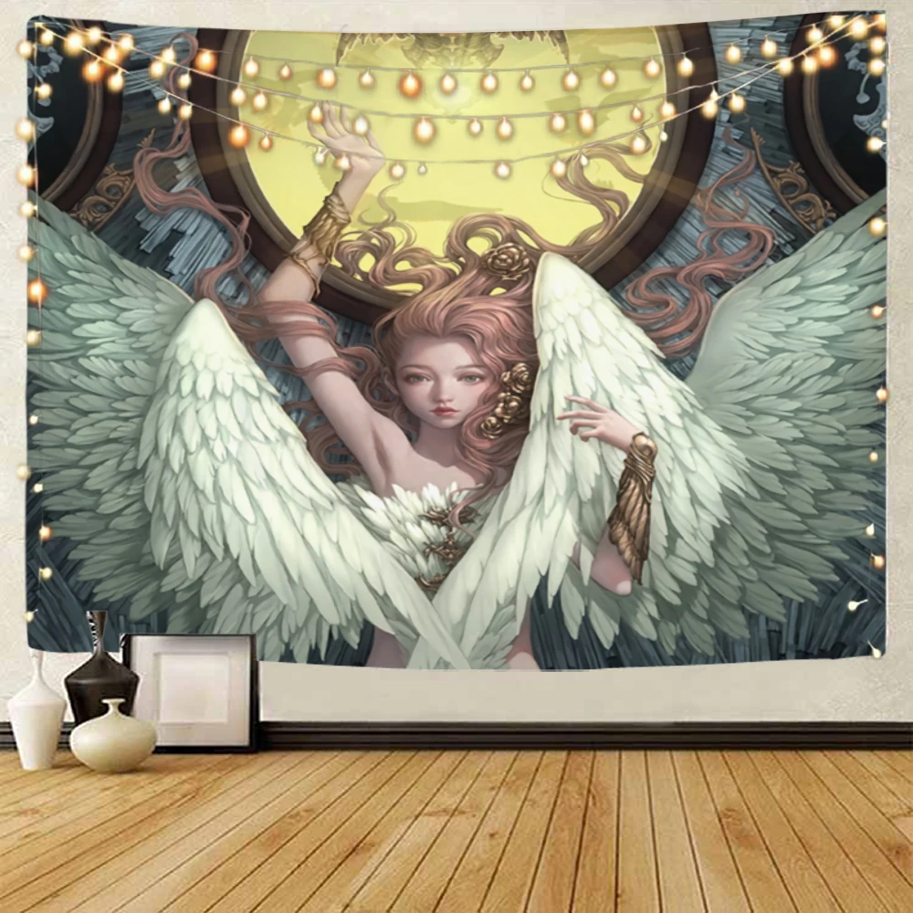 

Angel character background decoration tapestry European mythology Angel oil painting background decoration tapestry