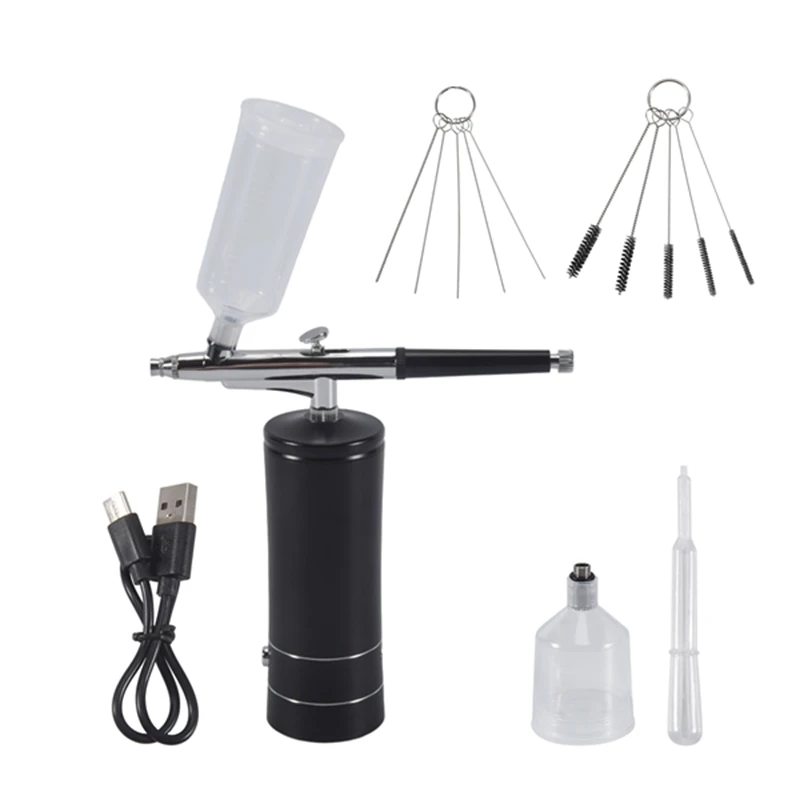 

Набор для аэрографии: перезаряжаемый беспроводной компрессор для аэрографии, 30 PSI, высокое давление