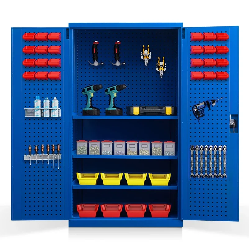 

Tool cabinet workshop thickened heavy tool parts cabinet with hanging plate