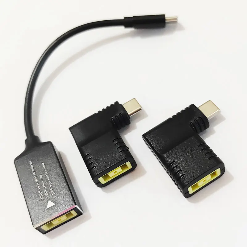

65W USB Type C PD Fast Charging Cable for Lenovo Laptop Charger Dc Square Plug to Type C PD Adapter Converter for MacBook POCO