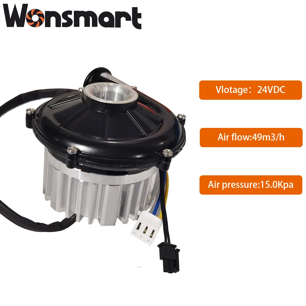 

Wonsmart 24VDC Brushless DC Blower Water-Proof Centrifugal Fan 12kpa Aluminum Generous Airflow Durable Blowers