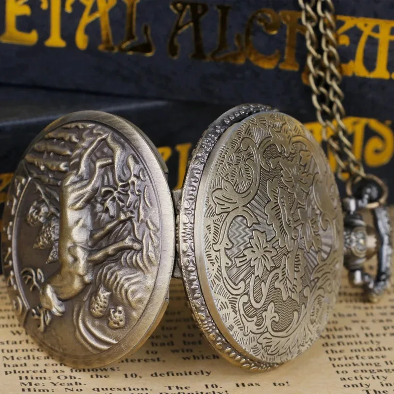 골동품 캐나다 사슴 빈티지 석영 주머니 시계 목걸이 디지털 펜던트 체인 남성용 독특한 시계 쥬얼리 선물 어린이