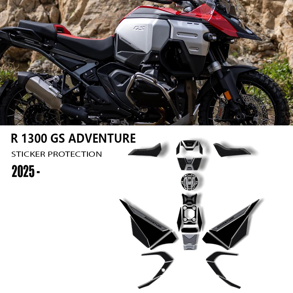 Kit Completo Adesivi 3D For Bmw R1300 GS Adventure Triple Black 2025 3D Resin Sticker Protection Accessories