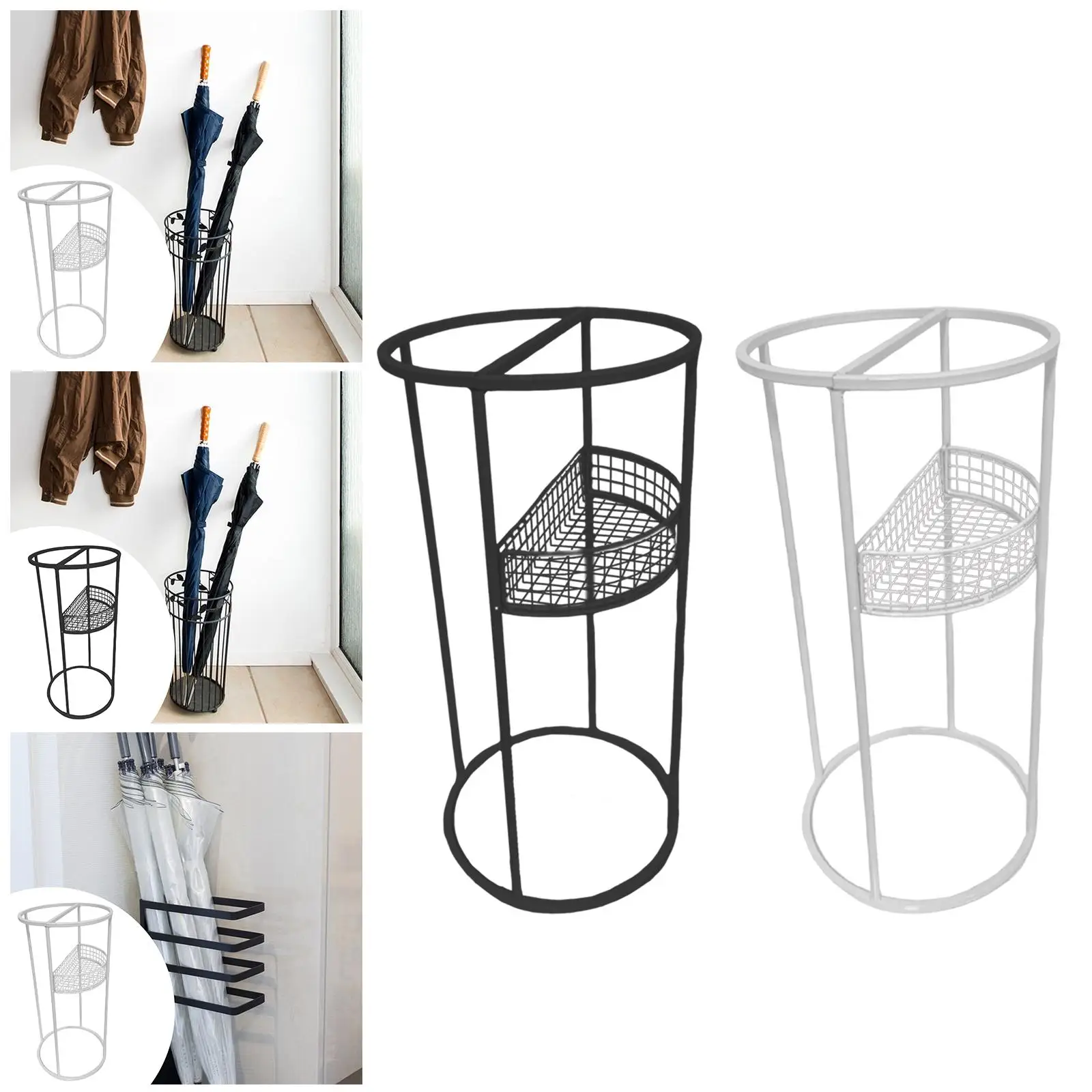 

Umbrella Stand Large Capacity Freestanding Stable Space Saving Umbrella Holder Storage Bin for Office Hotel Entryway Home