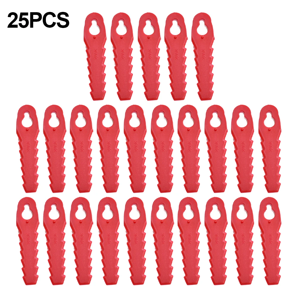 

25pcs Lawn Mower Replacement Blade Plastic Blades Grass Cutter Cutting Grass Garden Tool Parts Accessories