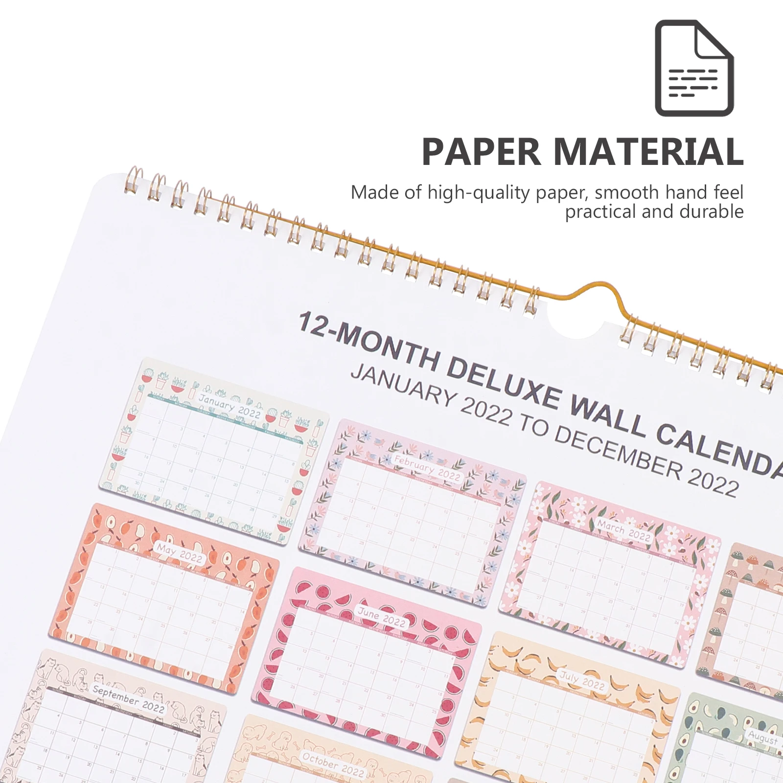 

1pc 2022 Simple Wall English Version Memo For Office Home Use Desktop Non-Patterned Sturdy For Teachers Students Wall-Mounted