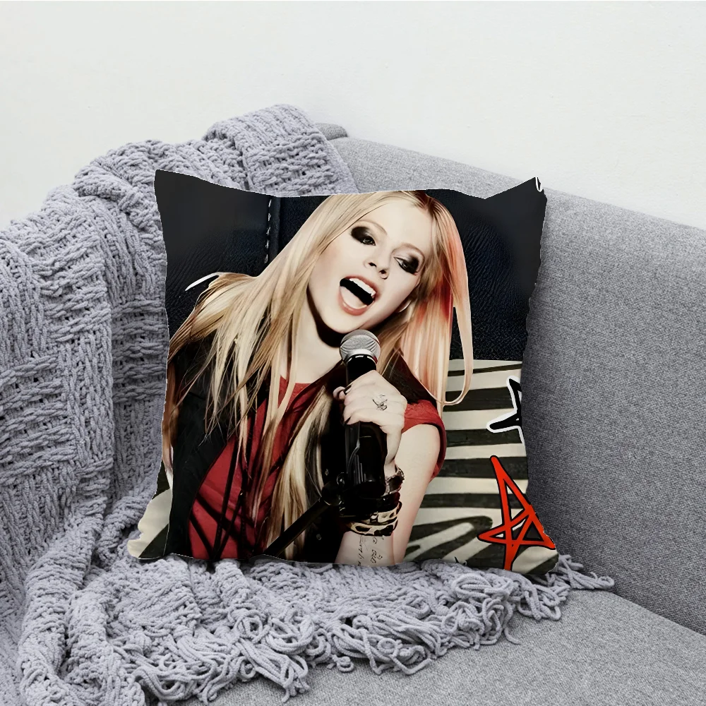 Singer A-Avril L-Lavigne Pillow Case Soft Cushion Cases for Farmhouse Sofa Decor Home Decorations and Protector Pillow Case