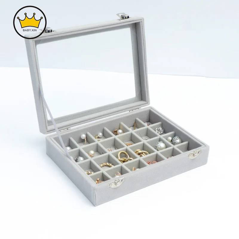 

Wholesale Flannelette Small Jewelry Holder Ring Earrings Pendant Storage Case Jewelry Storage Box Jewelry Box