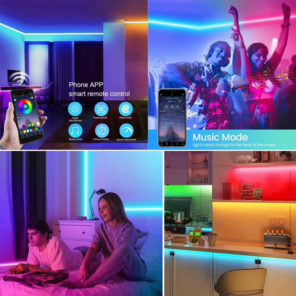 RGB COB LED Strip Light 5V USB Bluetooth APP Remote Control High Density Flexible FOB Led Light 576 LED Ribbon Tape TV Backlight