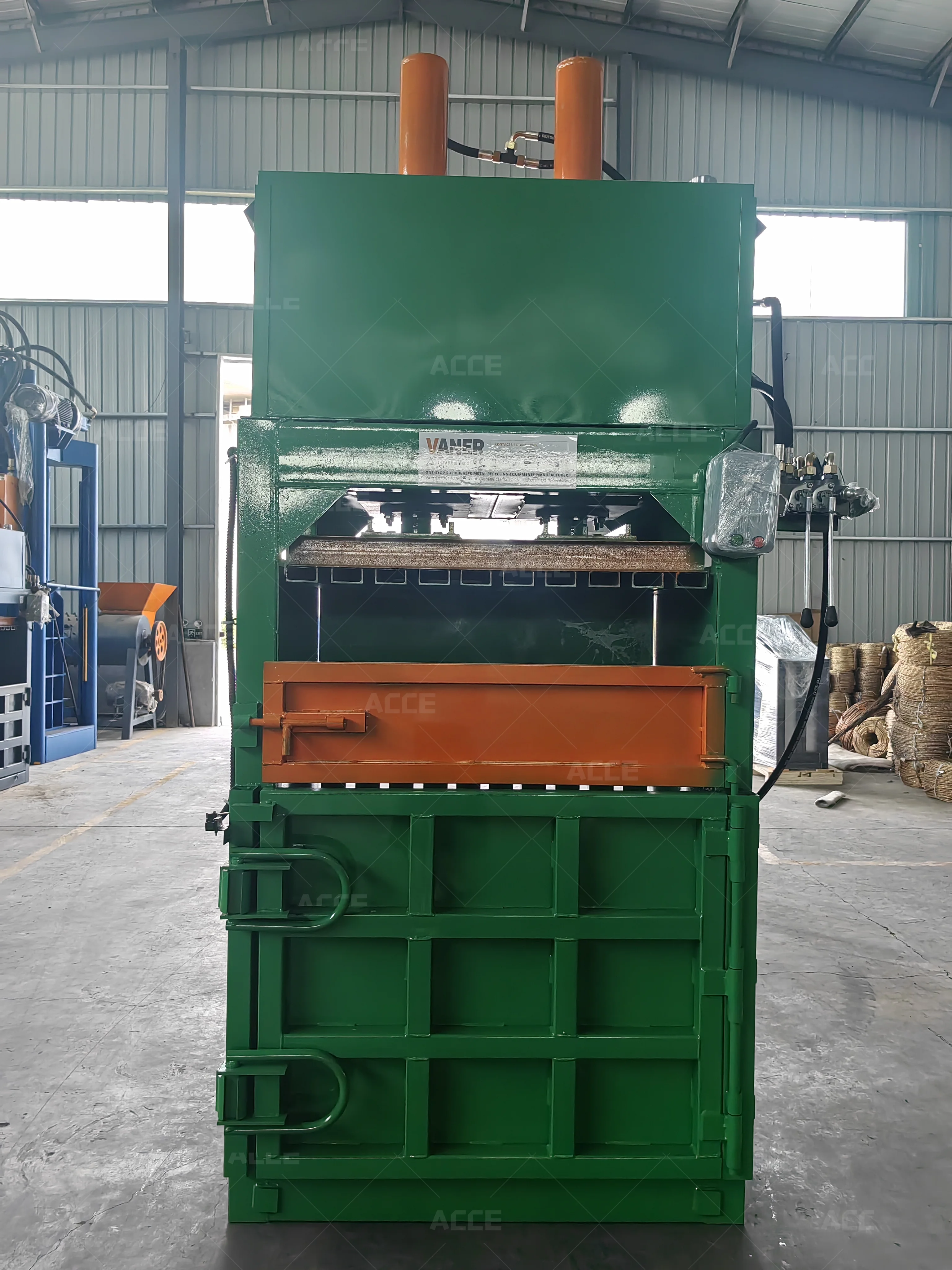 Presse vertical do triturador do metal da sucata de ACCE VANER para o ferro do pneu do carro da lata de alumínio do cartão