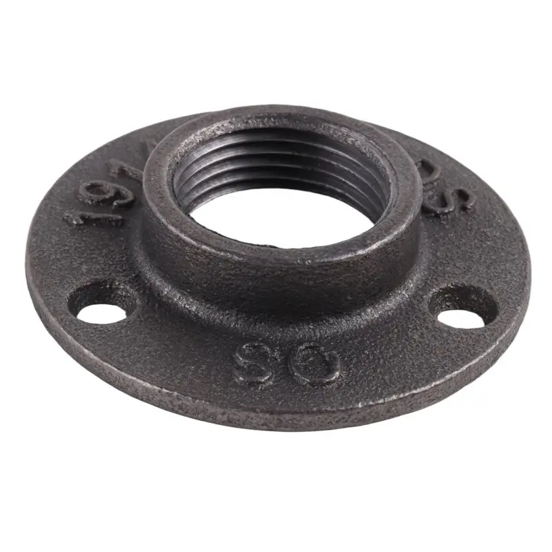 1 Inches Malleable Cast Iron Pipe Flange, Industrial Pipe Flanges For Threaded Black Pipes And Fittings 1 Pcs-A68E