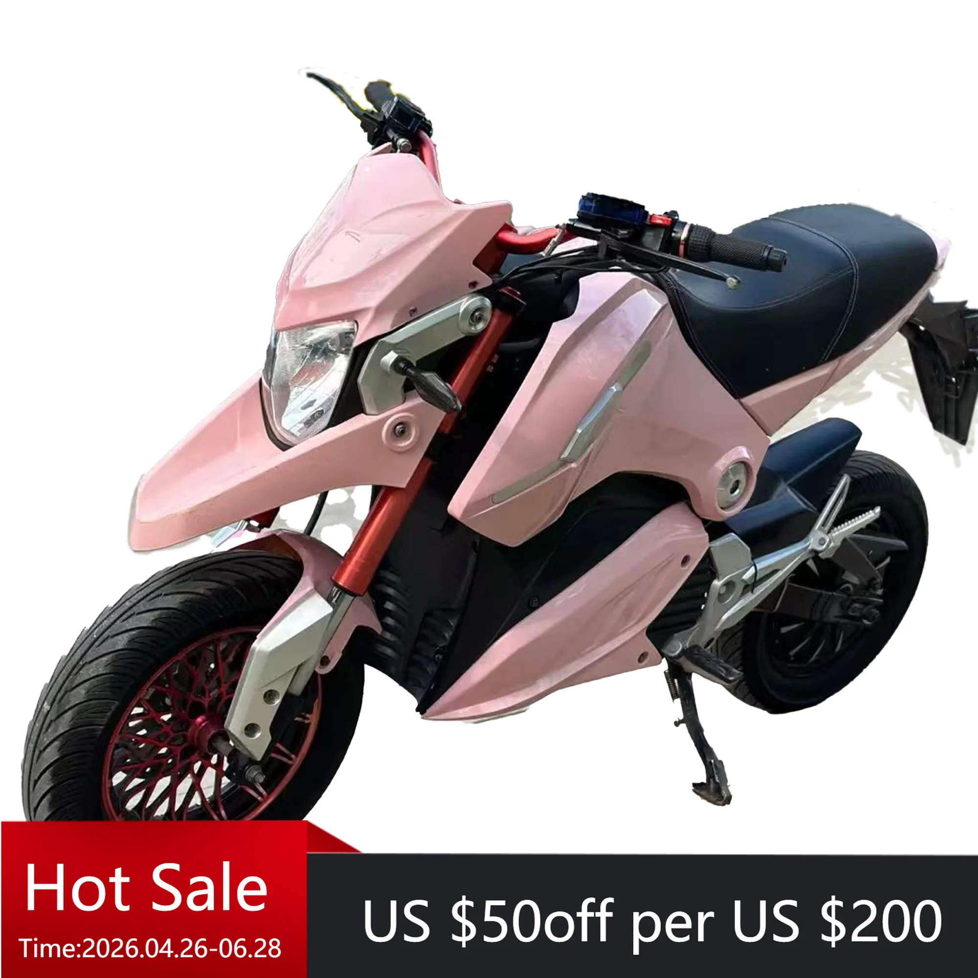 

High-power 72V lithium-ion motorcycle 3000W, with a cruising range of 70-100 kilometers and a maximum speed of 65 kilometers per