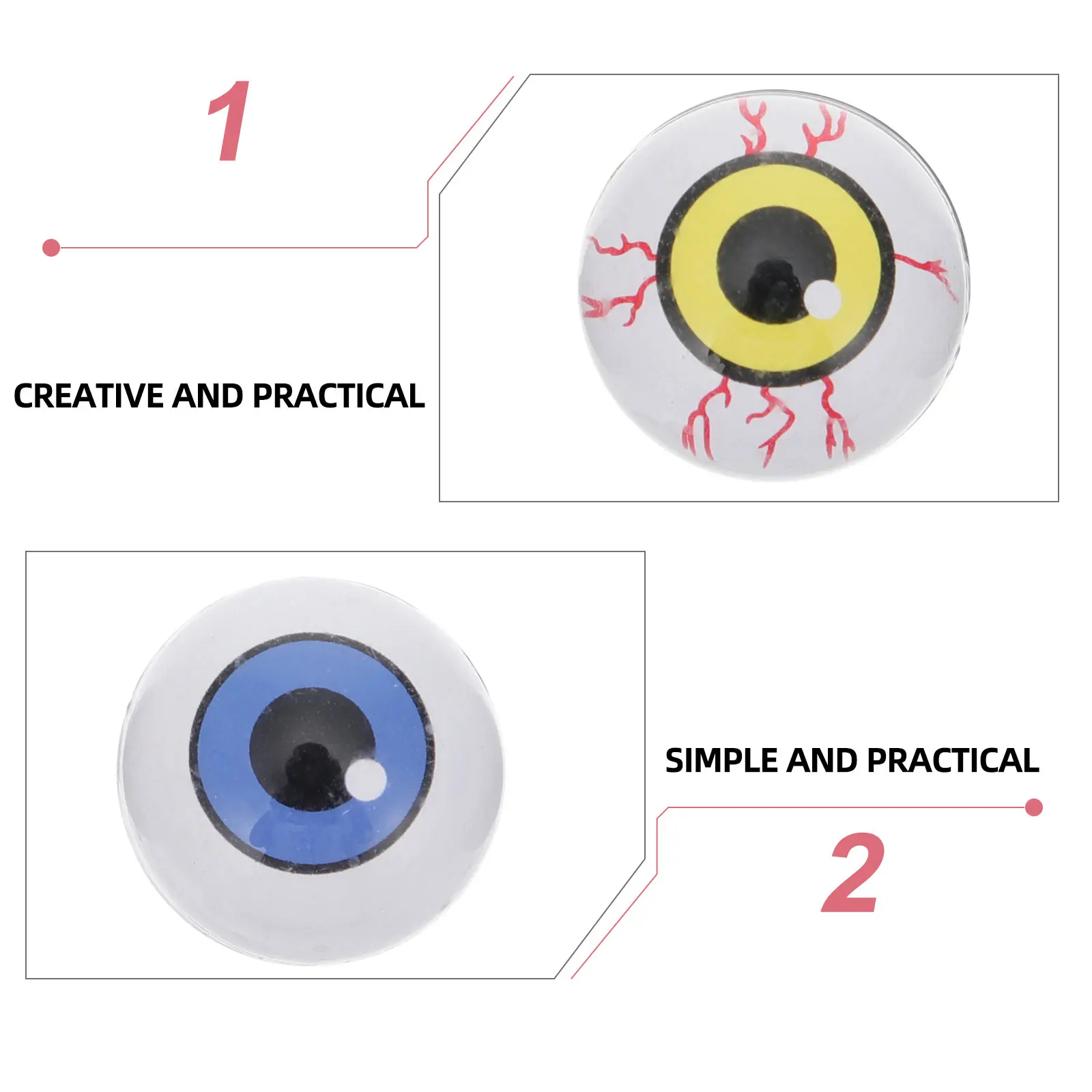 

20 шт. реалистичные поддельные глаза глазные яблоки Хэллоуин вечерние украшения ужасов поставки подробный сейф для фестиваля