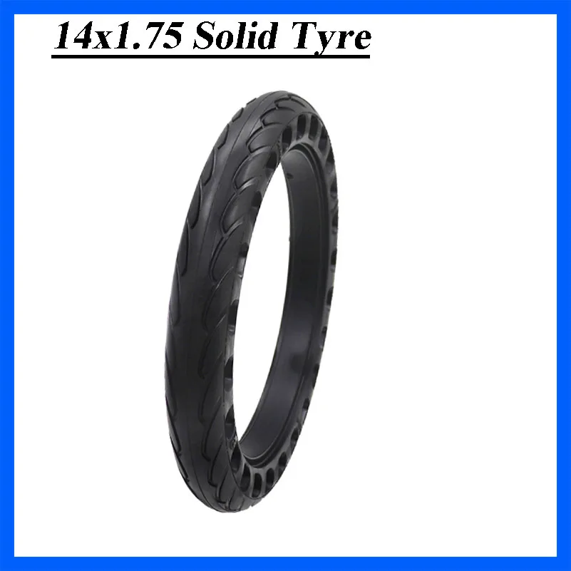 14 Inch 14x1.75 Honeycomb Airless Solid Tire Hollow Tubeless Tyres for Electric Scooter Bicycles Driver