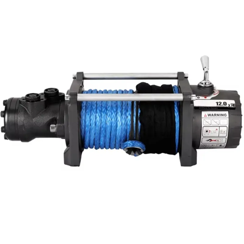 10,000-15,000 pound wireless remote control hydraulic winch with wire rope for automatic trailers of marine cranes