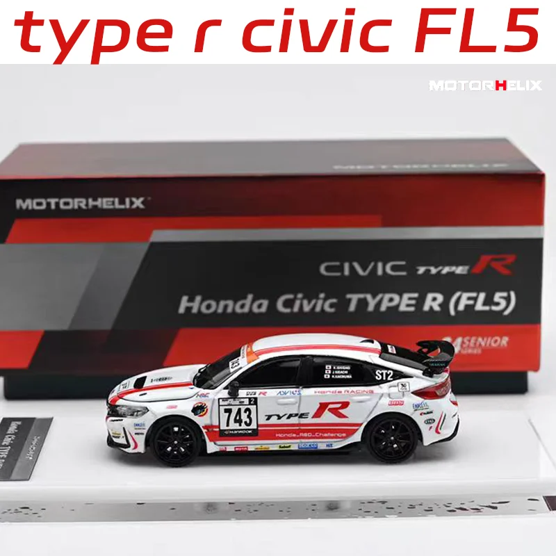 MH 1:64 Type R Civic FL5 Legering Motorvoertuig Diecast Modellen Auto Speelgoed Collectie Jongen Kerstcadeaus