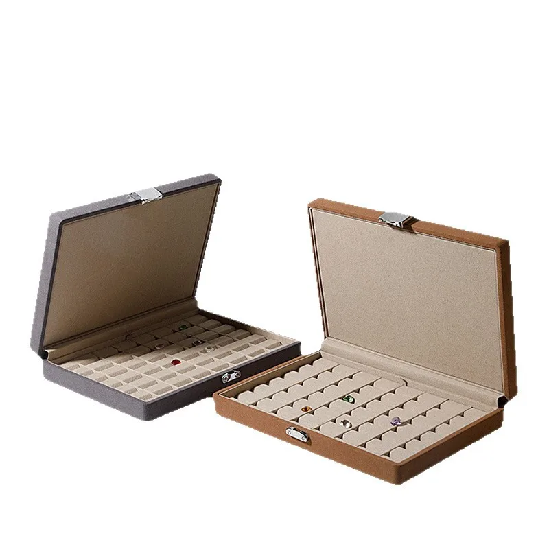 Diamond Jewelry Storage Box Snap Button with Dividers Cotton Detachable Loose Gemstone Jewelry Box