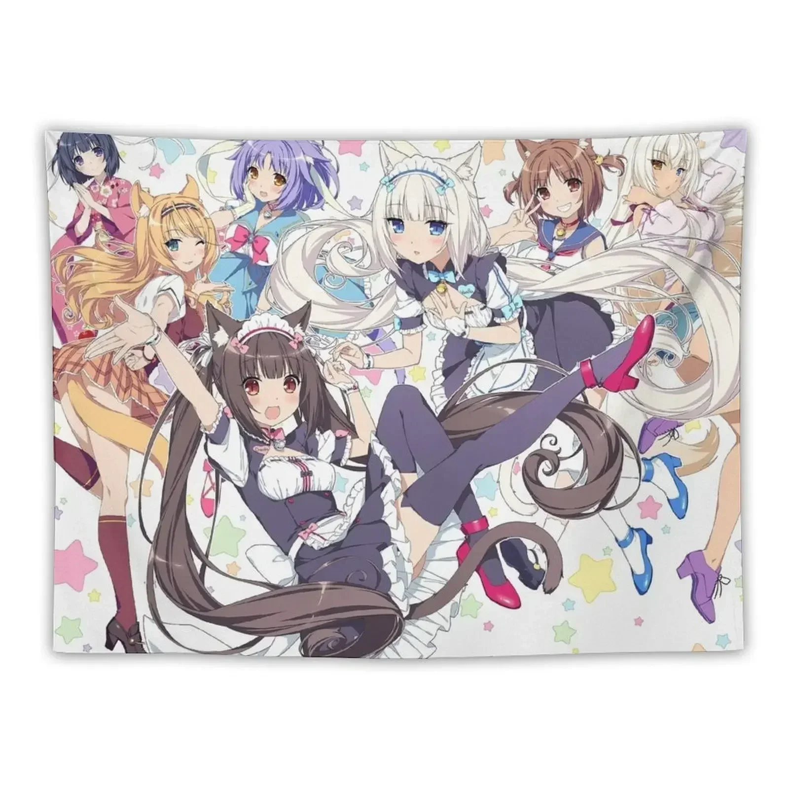 Nekopara 3 Tapestry Bed Room Decoration Wallpapers Home Decor Outdoor Decor Wall Tapestries Tapestry