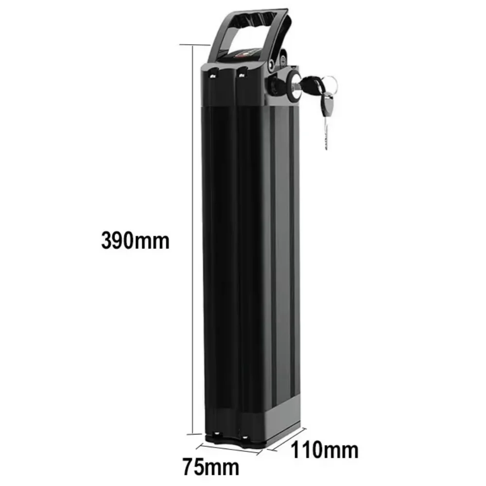 High Capacity 36V 48V Silver Fish 18650 Battery 12-25Ah Built-in BMS Fit Bafang 250W-1000W Motor Kit Complete With 2A Charger .