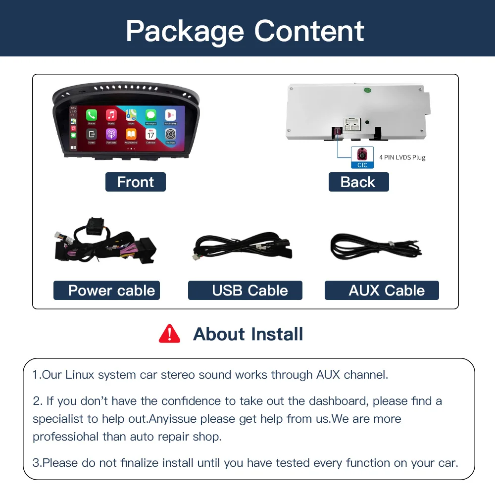 8.9 "لاسلكي Carplay أندرويد راديو السيارة التلقائي لسيارات BMW 3 5 Series E60 E61 E62 E63 E90 E91 E92 E93 M3 CCC CIC نظام ملاحة GPS #6