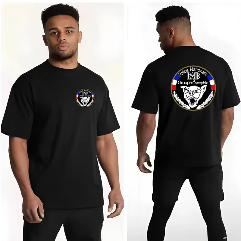 France Special Elite Forces Unit GIGN Raid Men T-Shirt Classic Fashion Short Sleeve Casual 100% Cotton O-Neck T Shirts