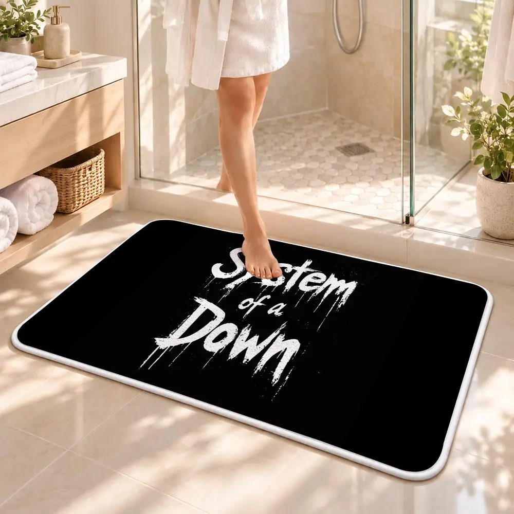 Band S-System of a Down Floor Mat Flannel Rug Soft Non Slip Washable Door Mat for Bathroom Bedroom Kitchen Home Decor
