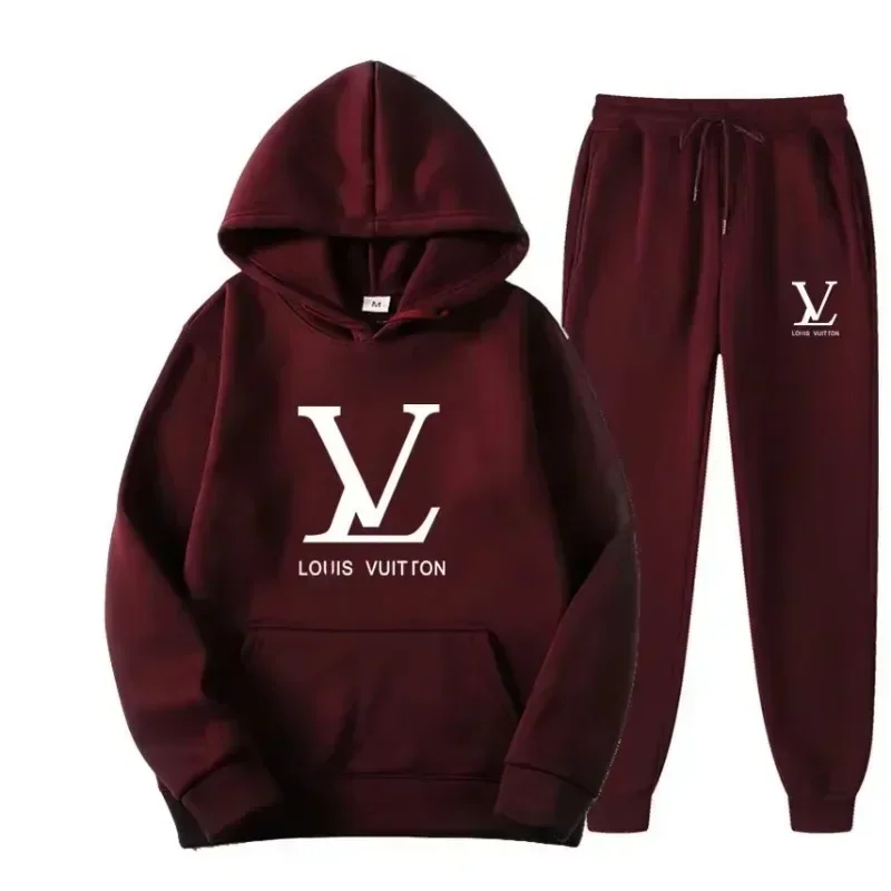 

2026 Autumn/Winter New Men's Outdoor Trendy Sport Sweater and Pants Two-Piece Set for Fashionable and Leisure Outdoor Men's Clot