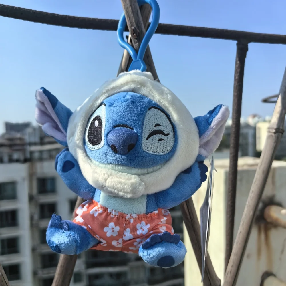 Disney Cartoon Stitch Plush Pendant Cute Lovely Backpack Bag Car Stuffed Keychain Soft Plush Dolls Keyring Boys Girls Gift