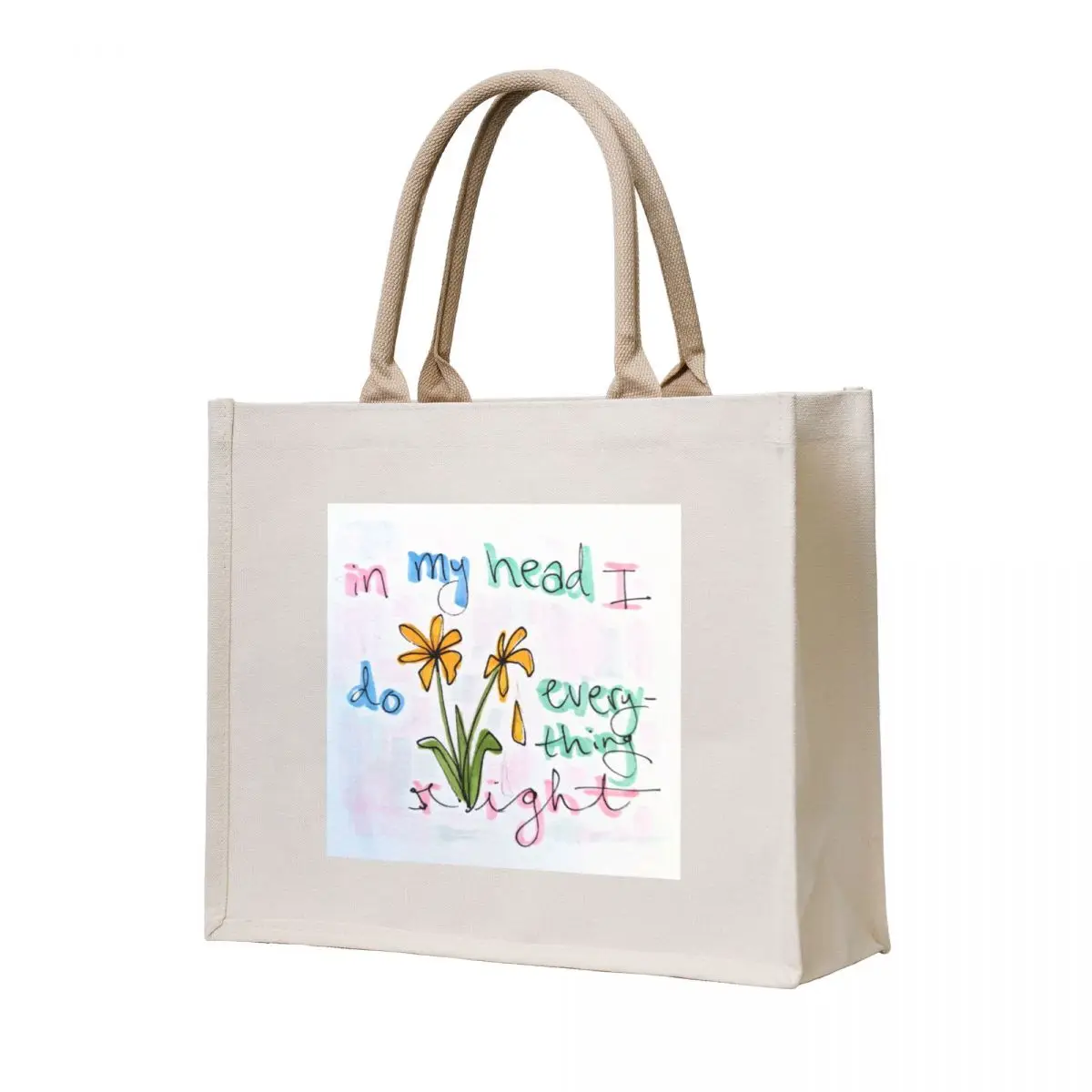 

in my head I do everything right Tote Bag Custom bag women bag reusable shopping bags Women's tote