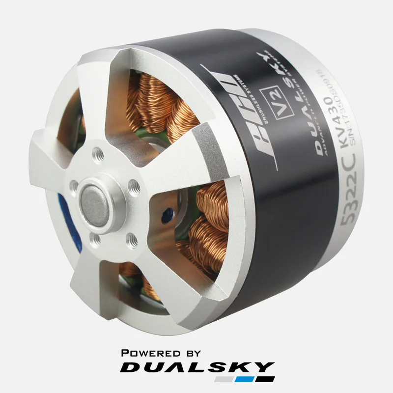 Dualsky ECO5322C Outer Rotor Motor, Performance Matches 6350EA for Fixed Wing Aircraft