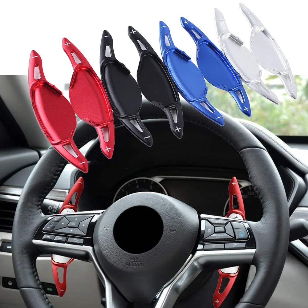 

Aluminum Steering Wheel Shift Paddle Shifter Extension Cover For Infiniti For Mitsubishi Outlander For Nissan
