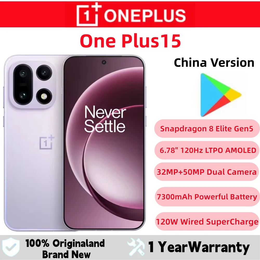 Разблокированный оригинальный смартфон OnePlus 15, процессор Snapdragon 8 Elite Gen 5, OTA, 6.78-дюймовый AMOLED-экран, камера 50.0 МП, быстрая зарядка 120 Вт, водонепроницаемость IP69 Разблокированный оригинальный смартфон OnePlus 15, процессор Snapdragon 8 Elite Gen 5, OTA, 6.78-дюймовый AMOLED-экран, камера 50.0 МП, быстрая зарядка 120 Вт, водонепроницаемость IP69