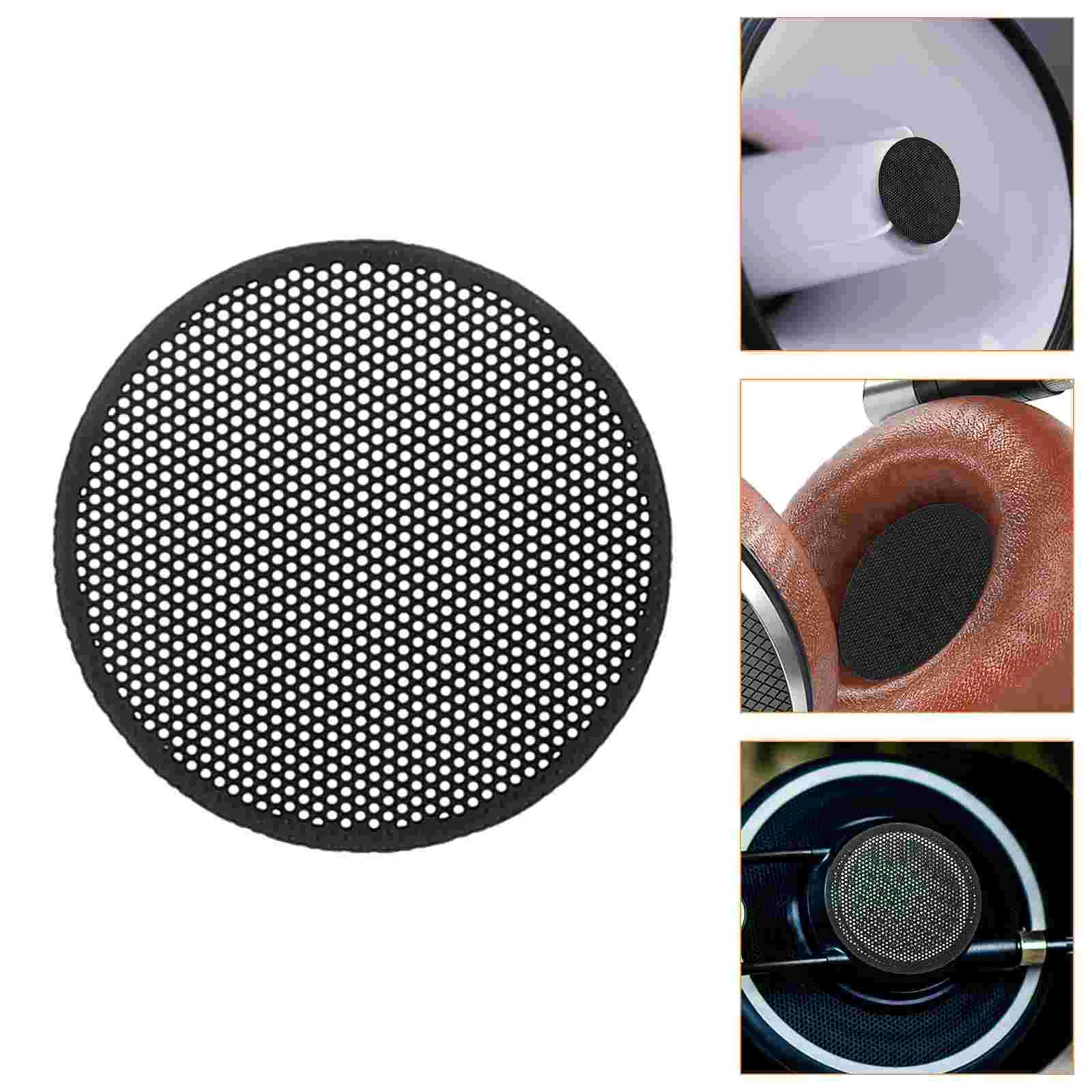 50 Pcs Camera Lens Dust Cover Speaker Sticker Universal Electronic Product Cell Phone Black Trumpet Stickers