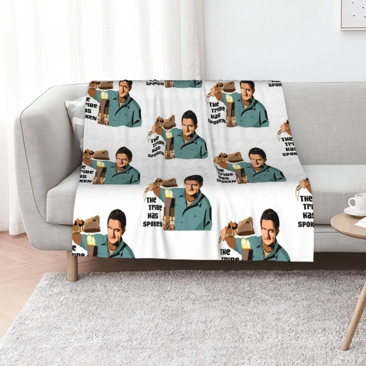 

Jeff Probst: The Tribe Has Spoken Throw Blanket Luxury Thicken Luxury Designer Summer Beddings Plush Blankets