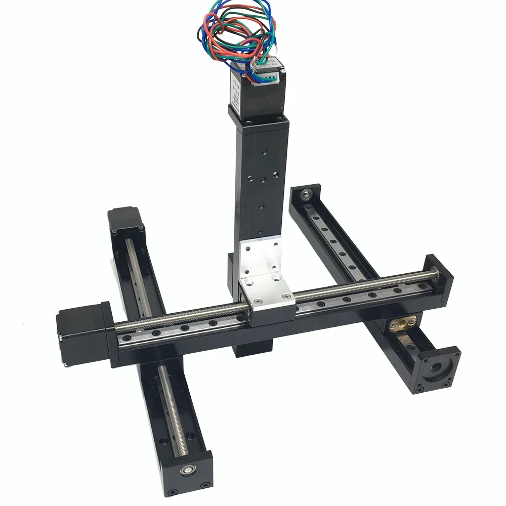 Cnc Gantry T-type Sliding Table Rail Linear 50-300mm Stroke Sliding Table NEMA11 Stepper Motor Kit Linear Guide XYZ Axis