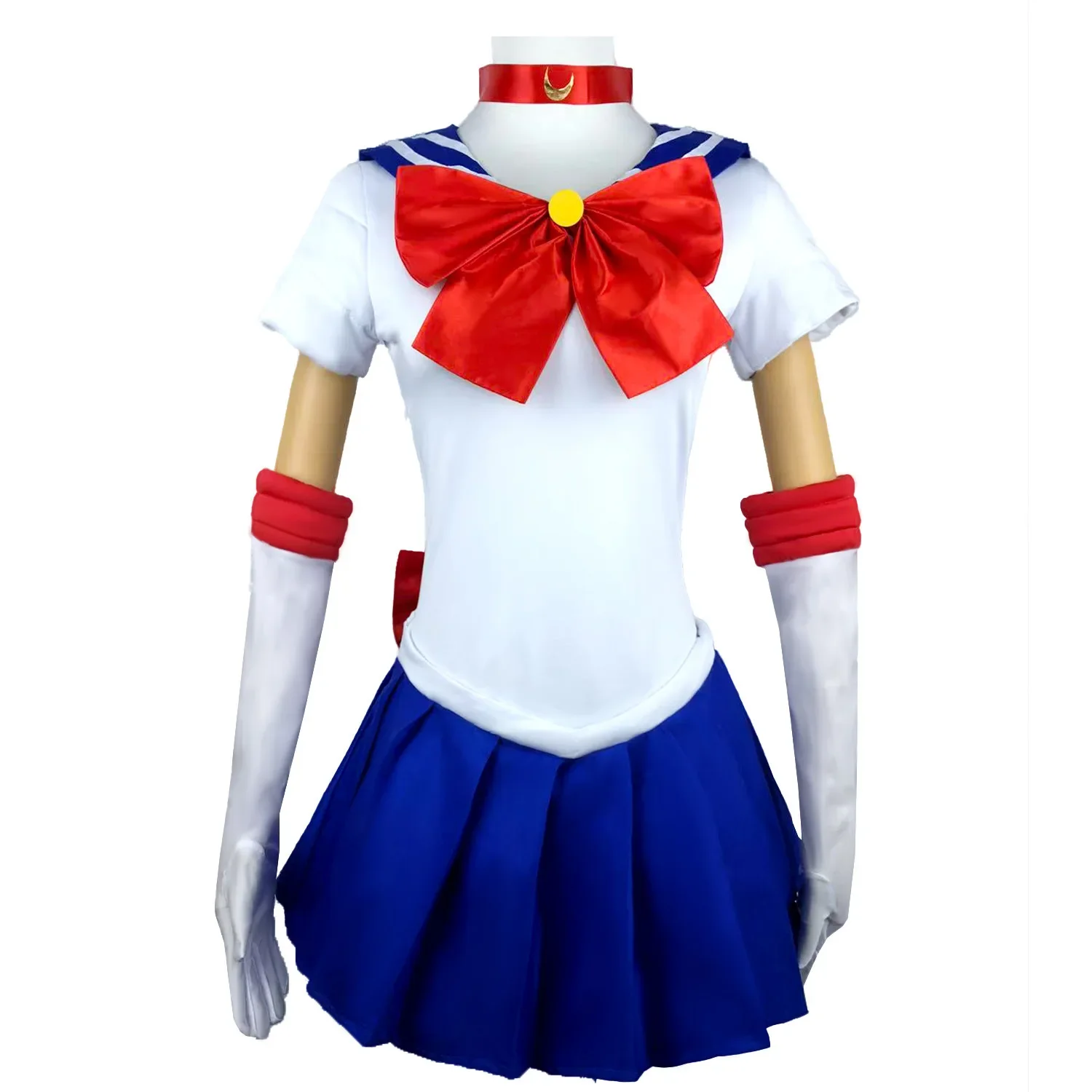 Anime Sailor Moon Cosplay Dress Bow Socks Tsukino Usagi Sailor Moon Halloween Carnival Cosplay SetAnime Stage Performance Outfit view 3