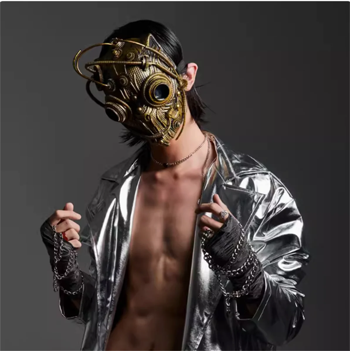 

Men's mechanical punk mask