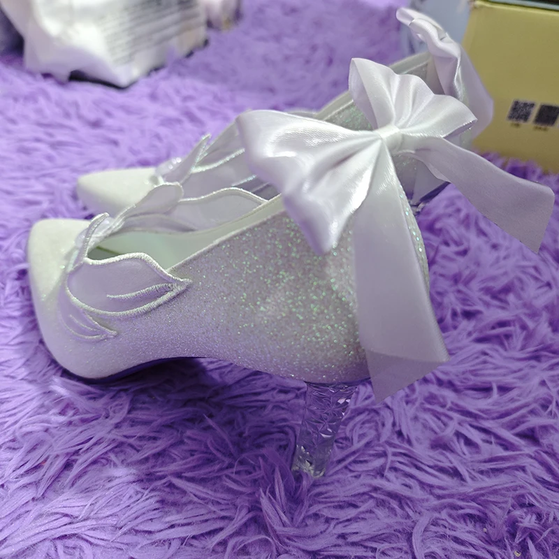 Gioco Honkai Star Rail Cyrene Scarpe Cosplay Donna Lolita Matrimonio Scarpe con tacco alto in cristallo Festa di carnevale in maschera