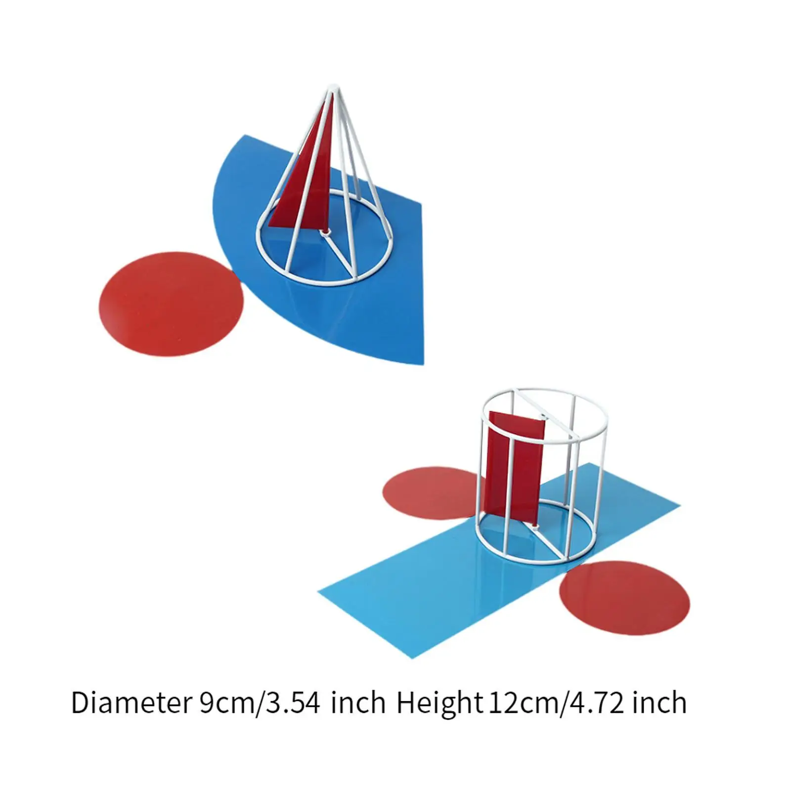 Cadre de démonstration de zone de surface conique, modèle de mathématiques, jouet d'apprentissage robuste, jouet dos pour enfants, cadeaux d'anniversaire pour enfants