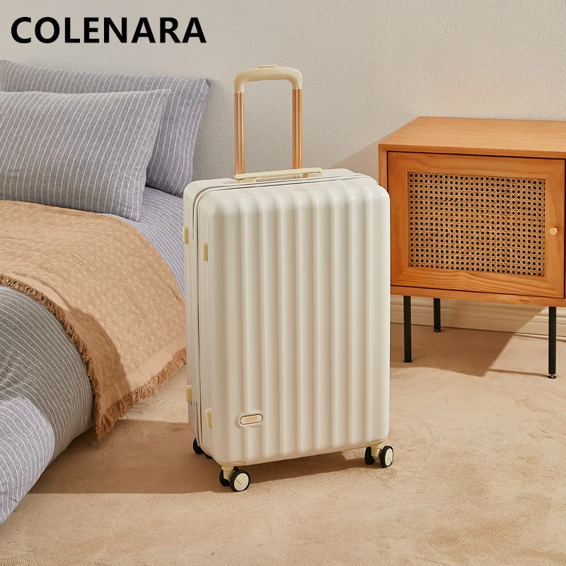 Colenara Nieuwe Bagage Heren Gouden Trolley Koffer Dames Stille Waterdichte Grote Capaciteit Universele Rollende Koffer