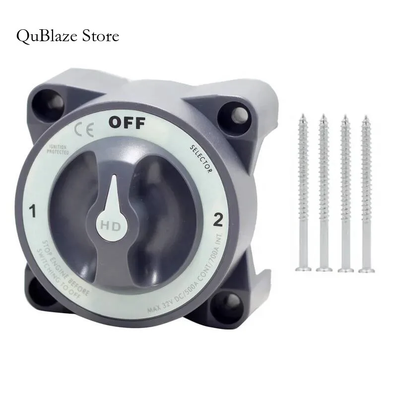 

Выключатель сильного тока 32 В постоянного тока 500 А, 3-позиционный переключатель серого цвета 11003