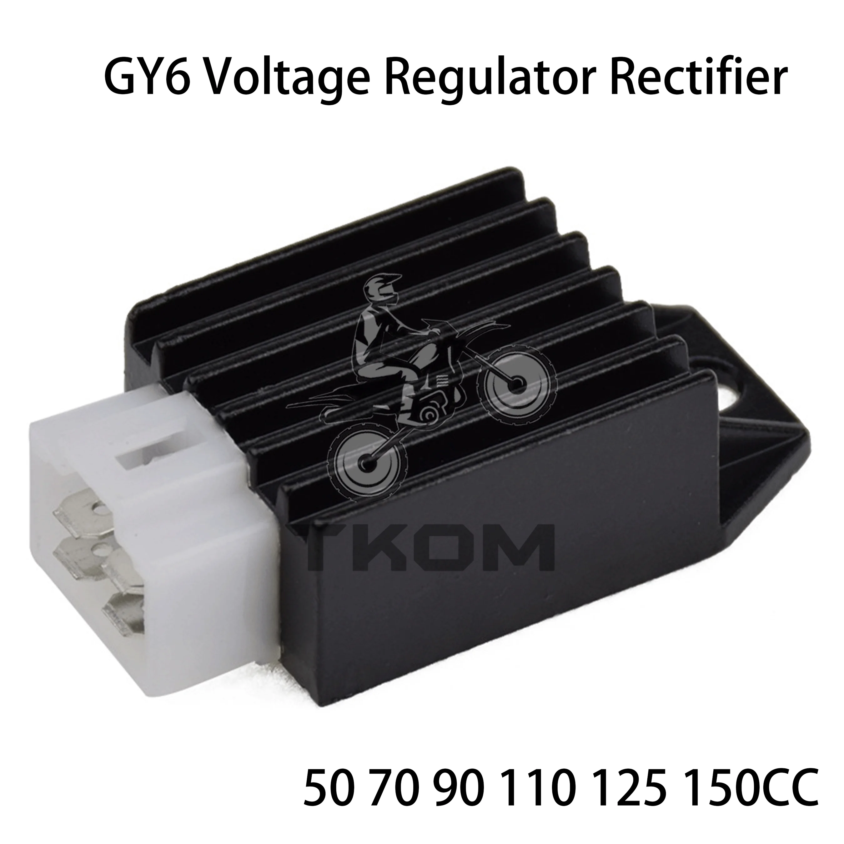 

12V 4 Pin Voltage Regulator Rectifier Without Battery For Motorcycles Suitable for 50CC-125C Atv Go Karts Dune Buggies