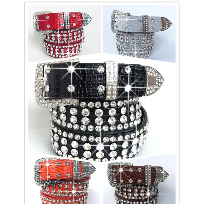 

Bling Belt Studded Waistband Belt For Women Fashion Belt for Jeans Cowgirl Western