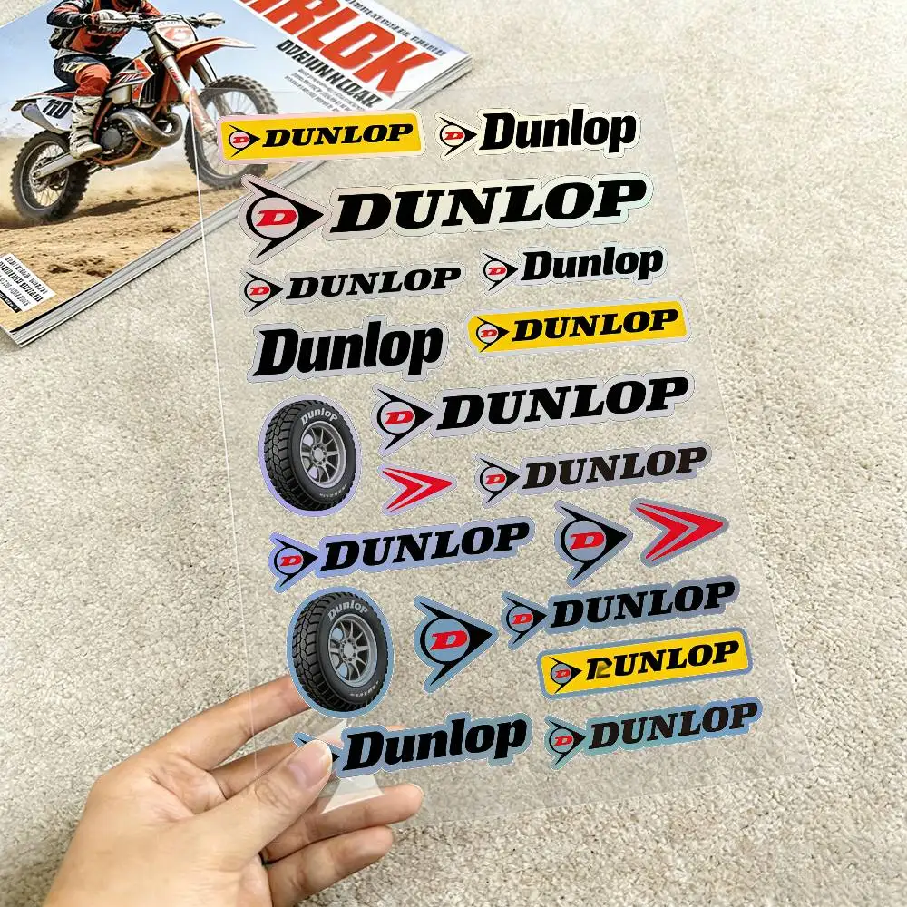 

Лазерные водонепроницаемые светоотражающие наклейки DUNLOP для мотоциклов, легко снимаемые, для мотоциклов и автомобилей