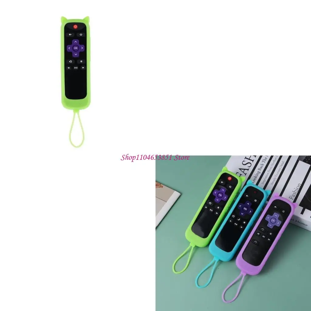 Remote Case Cover for Roku2 Steaming Sticks Express Universal Controller Silicone Sleeve Skin Glows in Dark