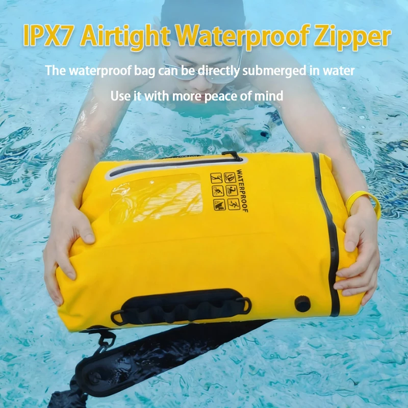 25L/35L Large Capacity Waterproof Backpack with IPX7 Airtight Zipper, Durable Scratch-Resistant PVC, Dry Wet Separation For Dive 2