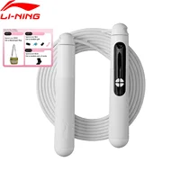 Li-ning-cuerda para saltar Unisex con forro de entrenamiento para ejercicio físico, cuerda para saltar ajustable AQEU073