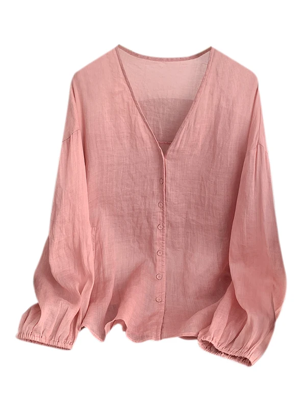 سترة صوفية فنية ذات لون نقي كاجوال خفيفة الوزن ومسامية وطويلة من Sve V-Ne فضفاضة ومفتوحة للنساء بمقاسات كبيرة #5