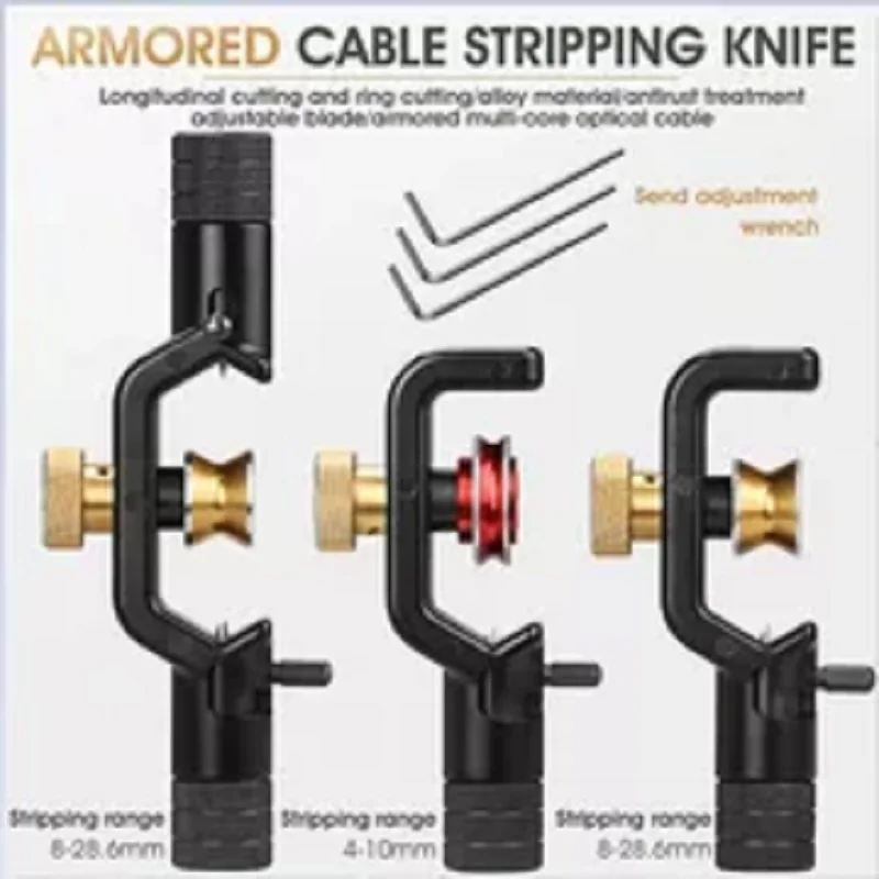 ACS-2 descascador de fio blindado 8-28mm & 4-10mm talhadeira de cabo de fibra óptica ferramenta de descascamento cortador de bainha